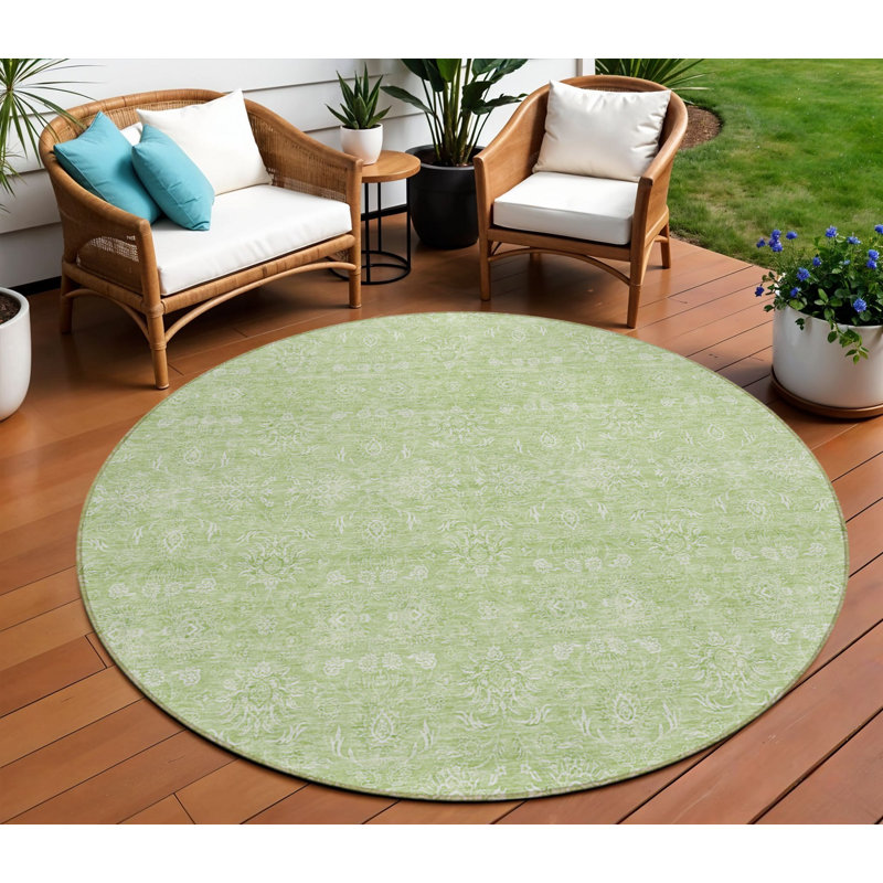 Tapis ivoire rond 8 po