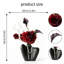 Fleurs gothiques dans un vase Fleurs artificielles pour centres de table Boho Halloween Home Decor