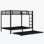 Lit en métal avec lit gigogne simple-702169558