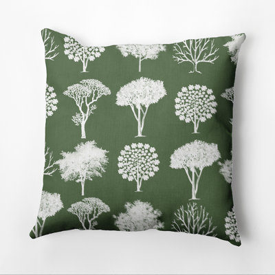 Lenard Field of Trees Square Pillow Cover and Insert