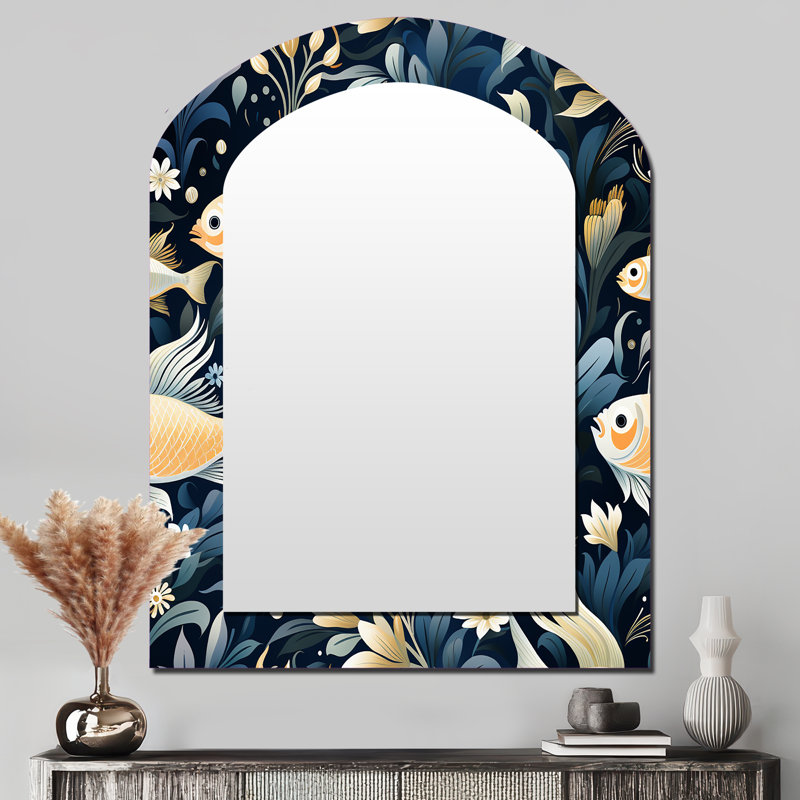 Coastal Underwater Elegance Coastal Motif - Miroir mural, 43 po x 33 po