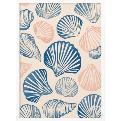 "Seashell", art mural texturé encadré