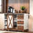 55.5'' Farmhouse Kitchen Island With Drop Leaf, Storage, Power Outlet & Wheels - Ideal For Home, Kitchen & Dining Room?-114193330