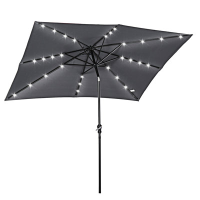 Outsunny Solar Umbrella Outdoor Umbrella