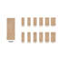 GRIDOR-BQ-96 | Porte simple 96 po, extérieur pré-suspendu RTA, panneau affleurant moderne, bois d'acajou brut-130798302-130798307