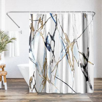 Abstract Shower Curtain Moonstruck by PI Creative Art