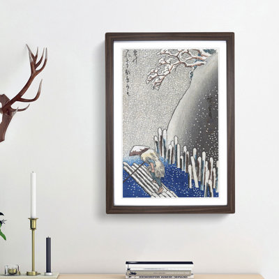 Sumida River in the Snow by Utagawa Hiroshige - Picture Frame Painting Print