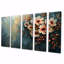 «Garden Dahlia Effect At Night II» - art mural Dahlia - ensemble de décorations murales traditionnelles-578964405-578964408