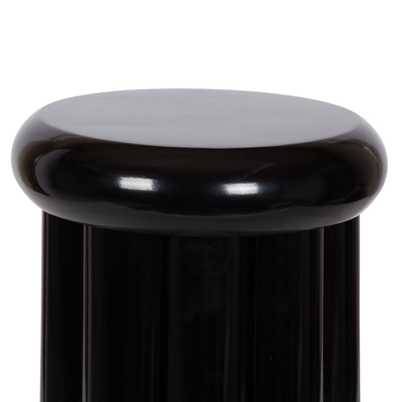 Table d'appoint ronde en métal Jace, Noir