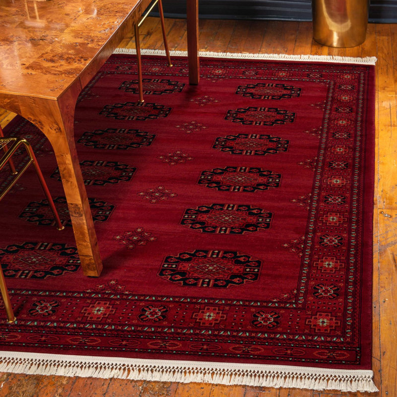 Tapis oriental rouge Amro, Rectangle 2' x 3'1"