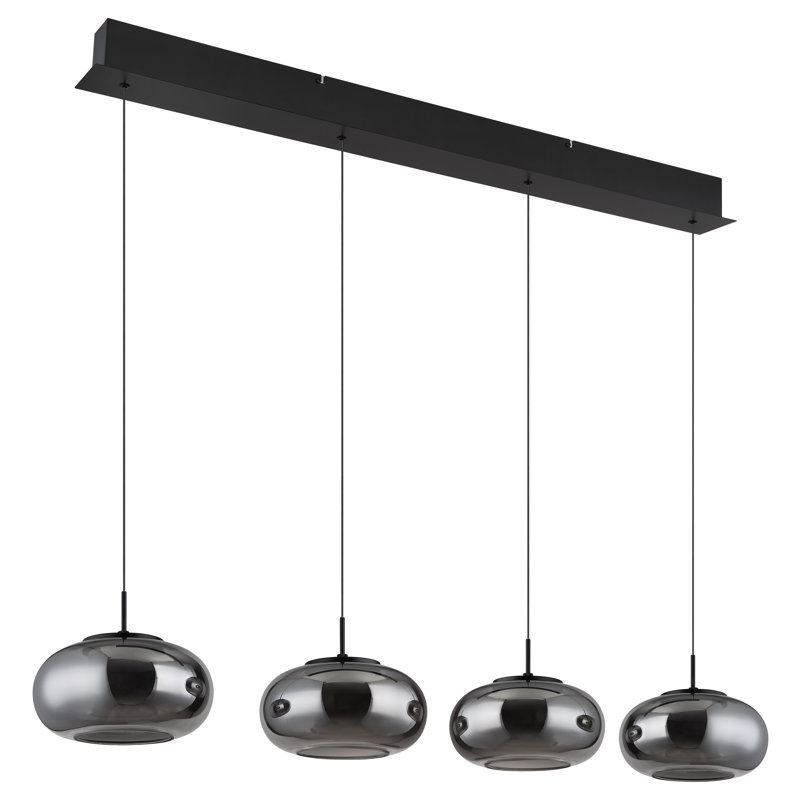 Gladding 1 - Light LED Pendant, Smoke colour