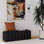 Banc d'appoint capitonné en tissu gris anthracite