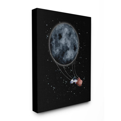 " Outer Space Moon Balloon Astronaut Space Traveler " Graphic Art