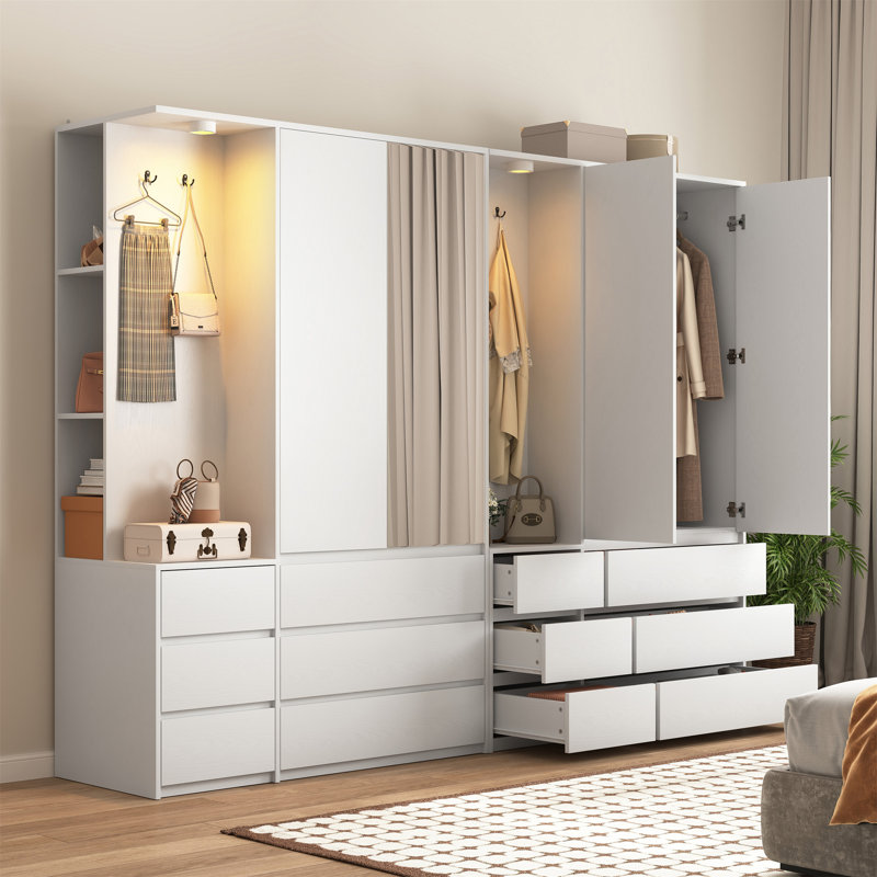 Garde-robe H 70,8 po, Blanc