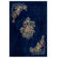 Tapis à motif floral antique en laine Art Deco