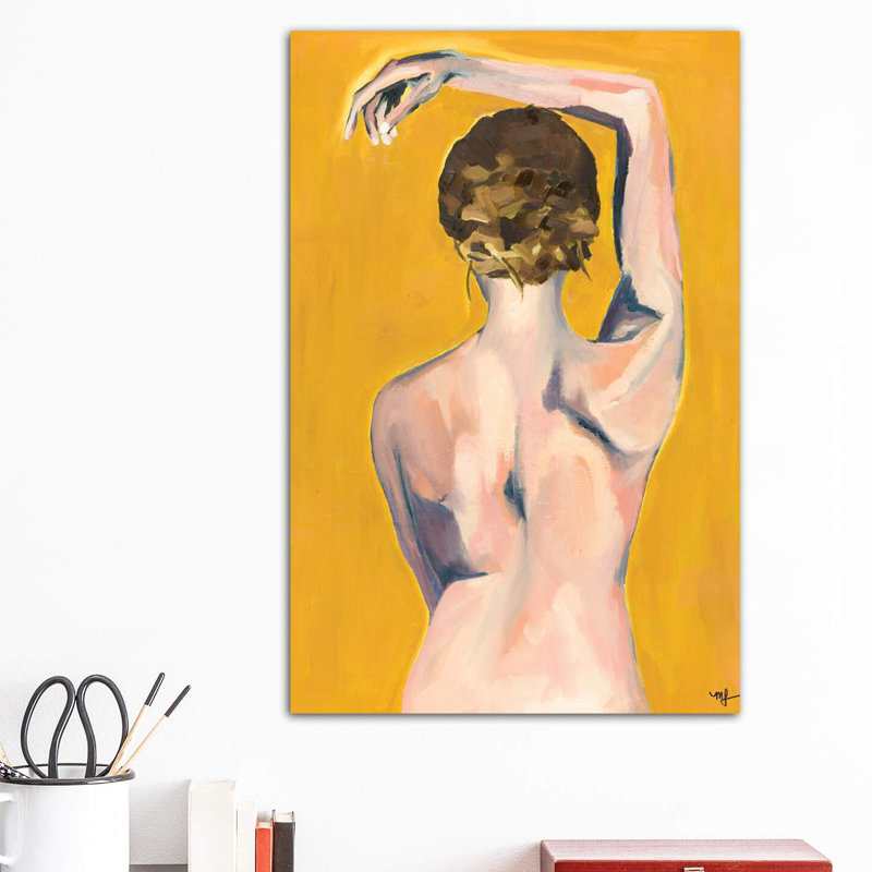 Nude VI by Meredith Steele - Wrapped Canvas Painting, 30.48 cm H x 45.72 cm W