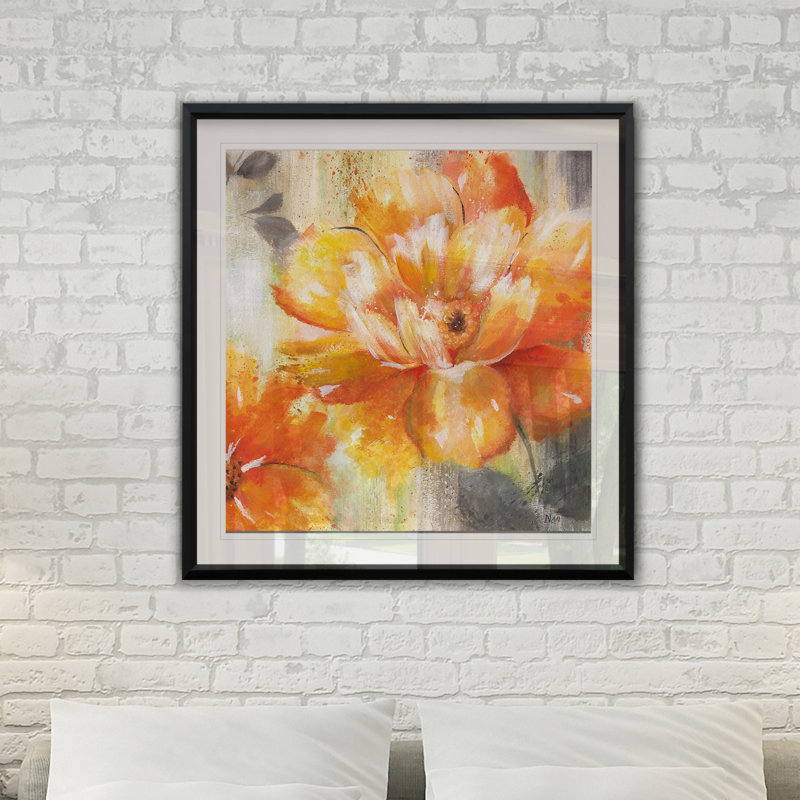 « orange broyage ii », impression encadrée, H 22,5 po x l 22,5 po x P 1,5 po