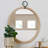 Round Distressed Wood Akbar With Top Loop