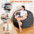 44 Inch Lazy Sofa (Black), Velvet Fabric+Sponge Filling Comfortable And Soft, Side Pockets Convenient For Storage, Sofa Handle Easy To Move-1041175763