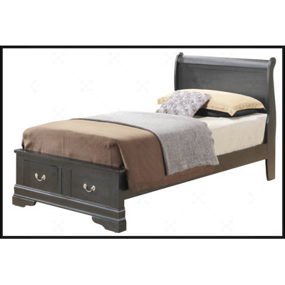 Sleek Black King Storage Bed