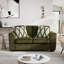 Ensemble de canapé de salon et causeuse Roundhill Furniture Marvella avec revêtement en chenille Mosswood et coussins décoratifs texturés