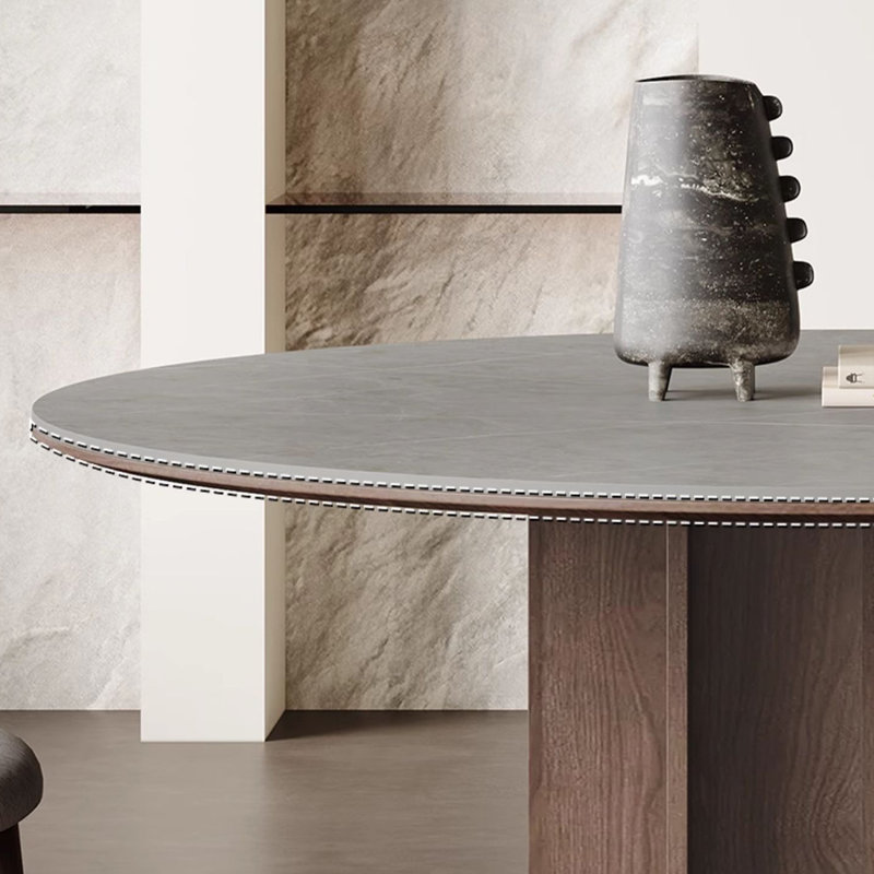 Sturdy Rock Plate Dining Table Sets., 29.53"H x 53.15"L x 53.15"W