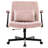 Pink Cross Armrest Office Chair With Wheels And 360 Swivel - Suitable For Home Reading | Adjustable Tilt Optimal Comfort Function Workspace Vanity Larger Stability-727063878