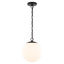Luminaire suspendu sphère moderne Mid-Century à 1 lumière de 12 po de large Yorkshire avec abat-jour en verre opale givré blanc, idéal pour un îlot de cuisine, un vestibule, une chambre à coucher ou un vestibule-1710607526-1710607529