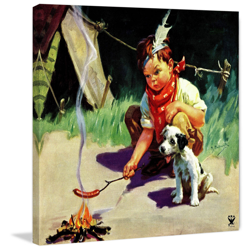 Camp Friends - Wrapped Canvas Print, 122cm H x 122cm W