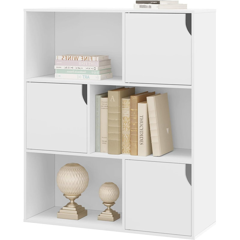 Midence 95cm H x 80cm W Cube Bookcase, White