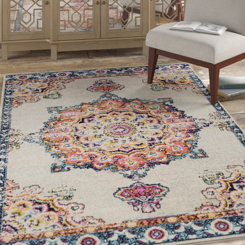 Mcvey Oriental Indoor Rug, Rectangle 6'7" x 9'