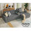Canapé en L gris de 106 pouces avec méridienne orientée à gauche, canapé confortable surdimensionné avec console de rangement et prise de charge-1841559217-1841559231