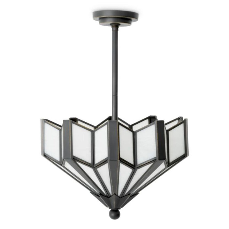 CDJ Chandelier Victory bronze highlight finish, Canopy, 27.5" H x 17.72" W x 17.72" D