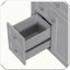 Meuble-lavabo moderne simple avec tiroirs supérieurs-217123690