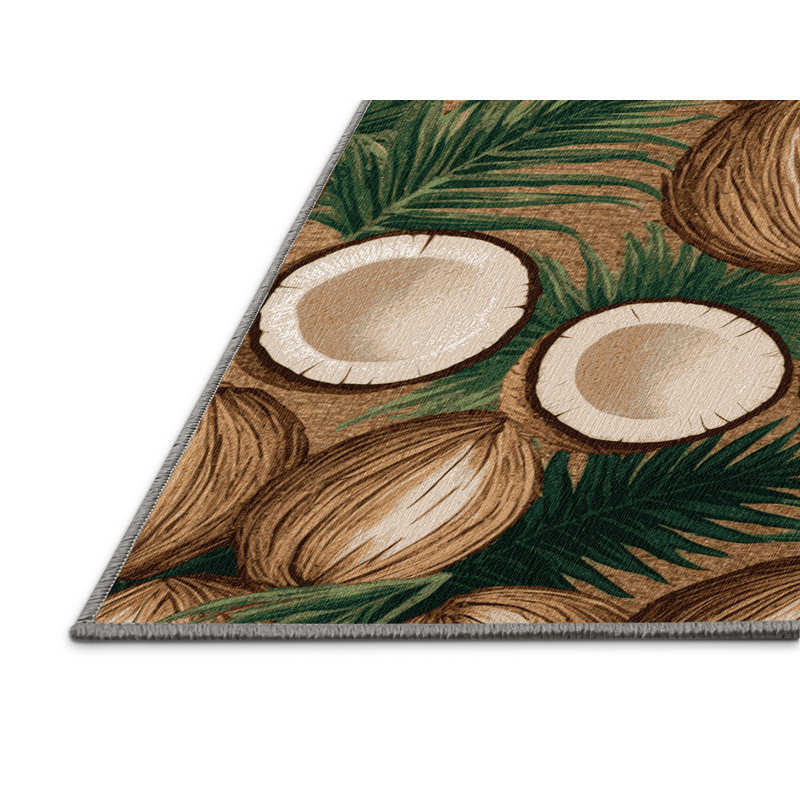  Tapis hawaïen lavable Coconuts, Rond 6 pi