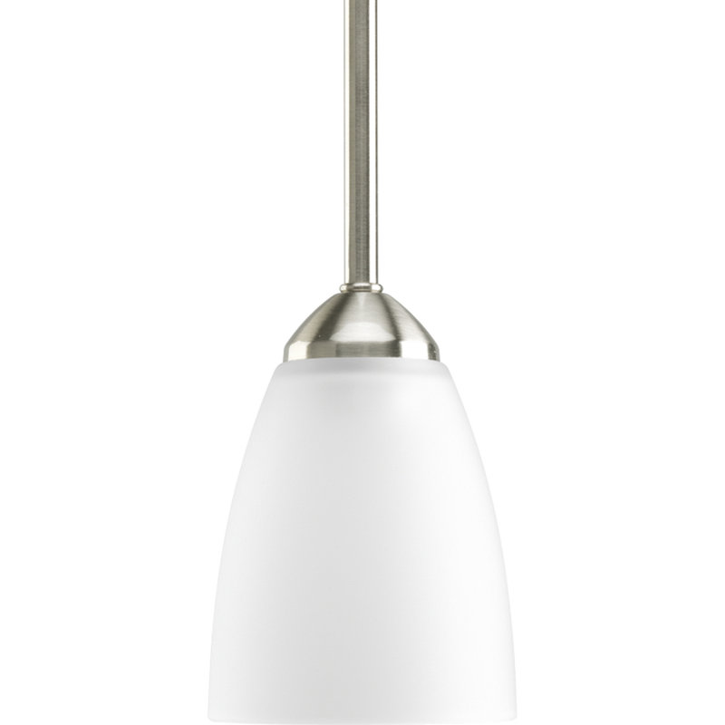 Luminaire suspendu à 1 lumière Carilynn, Nickel brossé, Non