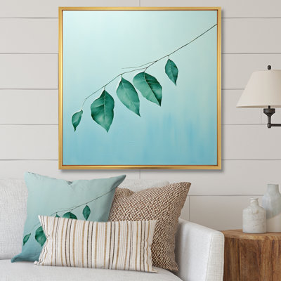 Bleu sarcelle Tranquility Leaf Impression I