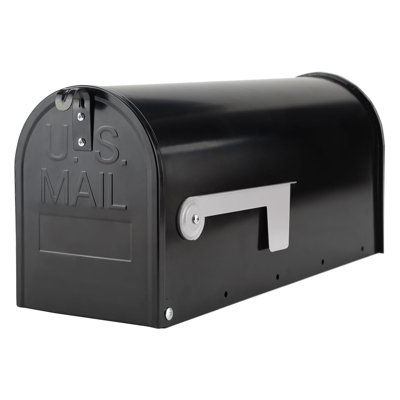Post-Mount Mailboxes, Outside Mail Boxes with Medium Capacity, (Black)