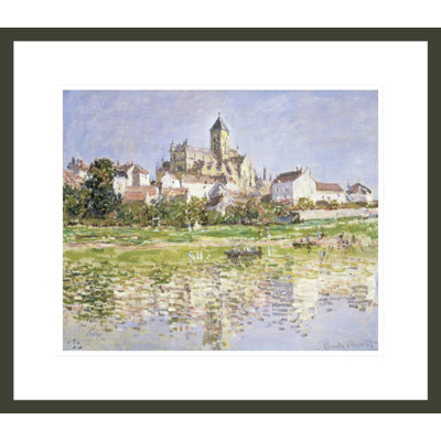 «The Church at Vetheuil» par Claude Monet, impression giclée encadrée