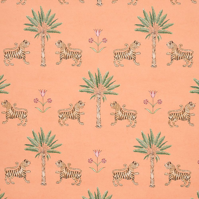 Tiger Palm Wallpaper, Crimson Peach