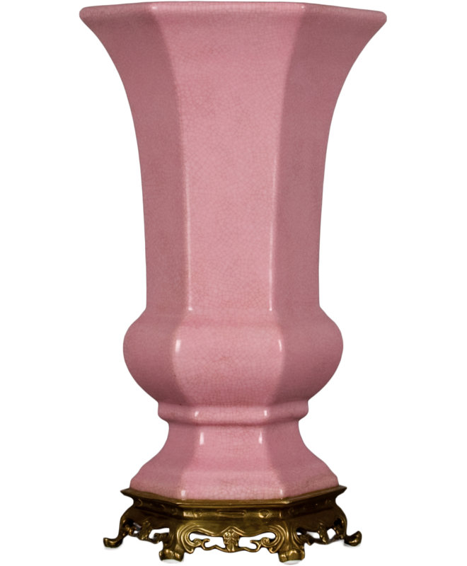 Soft Pink Handmade Porcelain China Table Vase