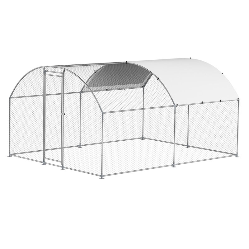 Poule à poules avec toit, H 8,47 po x l 78,55 po x P 12,41 po