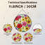 Panneau de vitrail de jardin 12 "H 12"-108480467