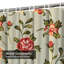 Rideau de douche imperméable à motif floral rétro avec 12 crochets Vintage Bloom-1501645569