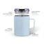 Joyjolt Vacuum Insulated Tumbler With Lid & Handle - 12 Oz - Grey-82264572
