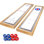 Ensemble de jeu de palets et de jeu de galets en bois GSE 2 en 1 avec 8 rouleaux