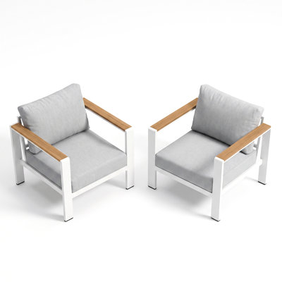 Aluminum Patio Chair with 6'' Olefin Cushion