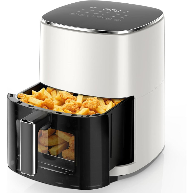 Homewell Air Fryer 12-in-1 with 6-Quart Capacity, Viewing Window, Air Fry, Roast, Reheat, Dehydrate, Bake, Steam, And More, 400°F Max Temperature