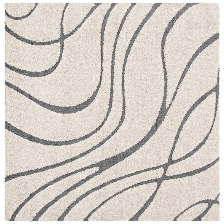 Ashal Abstract Cream/Gray Area Rug