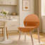 Mobilier d'intérieur: 4 chaises orange tropical avec pieds en chêne rouge et siège en PP industriel, polypropylène Scratch imperméable, beauté naturelle solide faite à la main, joints renforcés pour 330 lb, protection du sol